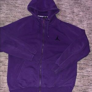 purple air jordan hoodie